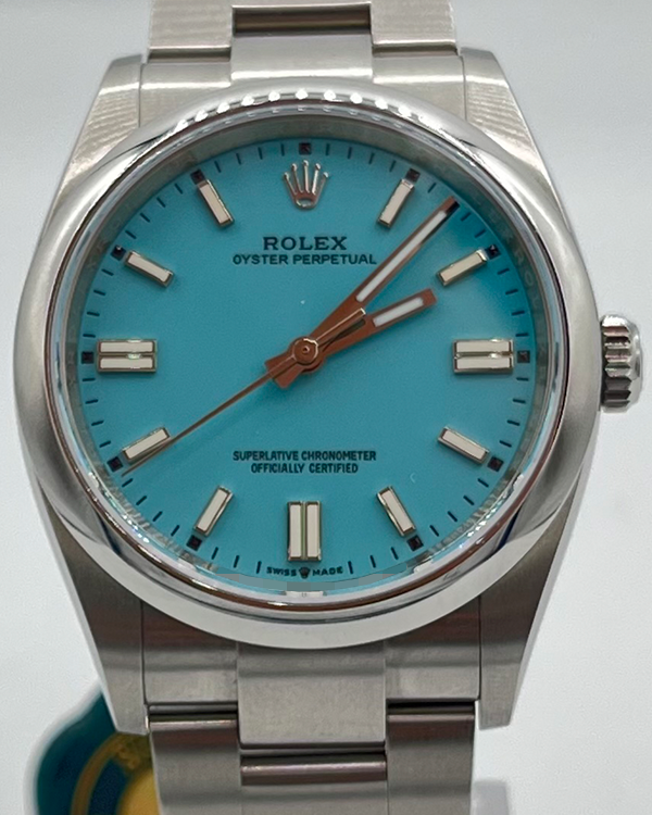 2023 Rolex Oyster Perpetual 36MM Turquoise Dial Oystersteel Bracelet (126000)