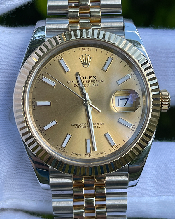 2018 Rolex Datejust 41 Two Tone Champagne Dial (126333)