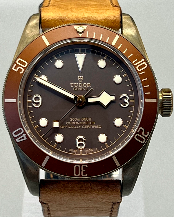 No Reserve - 2017 Tudor Heritage Black Bay Bronze 43MM Brown Dial Leather Strap (79250BM)