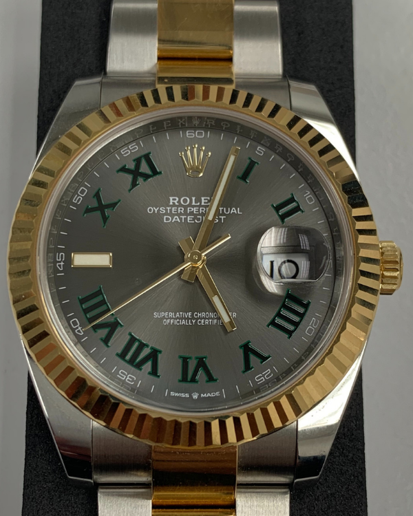 2021 Rolex Datejust 41MM "Wimbledon" Slate Dial Two-Tone Bracelet (126333)