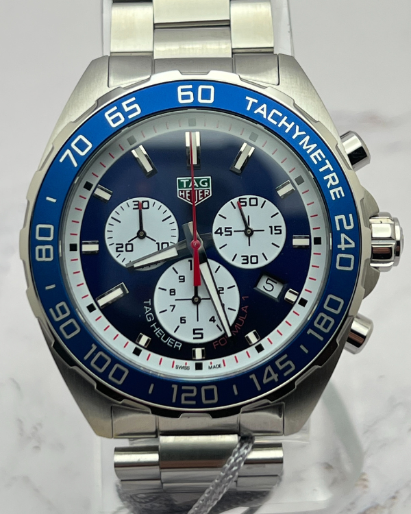 2022 TAG Heuer Formula 1 43MM Quartz Blue Dial Steel Bracelet (CAZ1018.BA0842)