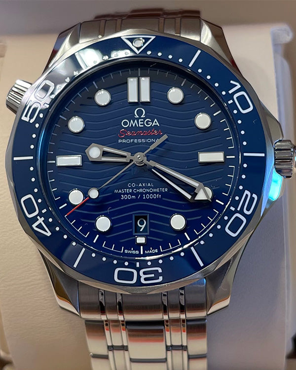 2021 Omega Seamaster Diver 300 M Co-Axial Master Chronometer 42mm Blue Dial (210.30.42.20.03.001)