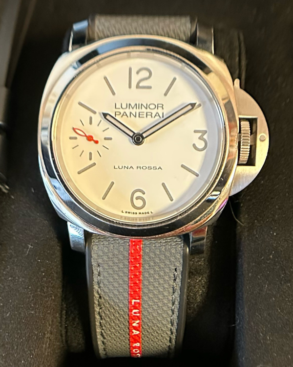 2022 Panerai Luminor Luna Rossa 44MM White Dial Textile Strap (PAM01342)