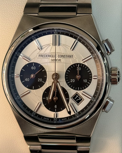 2024 Frederique Constant Highlife Chronograph Limited Edition 41MM Silver Dial Steel Bracelet (FC-391SB4NH6B)