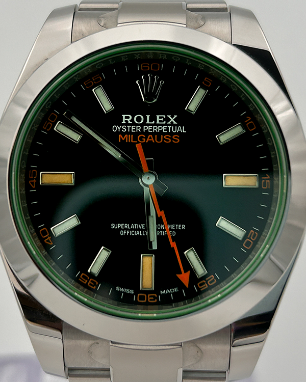 2021 Rolex Milgauss Oystersteel Back Dial (116400GV)
