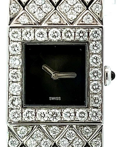 Chanel Matelasse 19MM Quartz Black Dial Steel Bracelet (H0009)