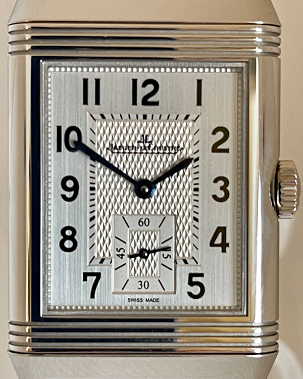 2021 Jaeger-LeCoultre Reverso Classic 45.6MM Silver Dial Black Alligator Strap (Q3858522)