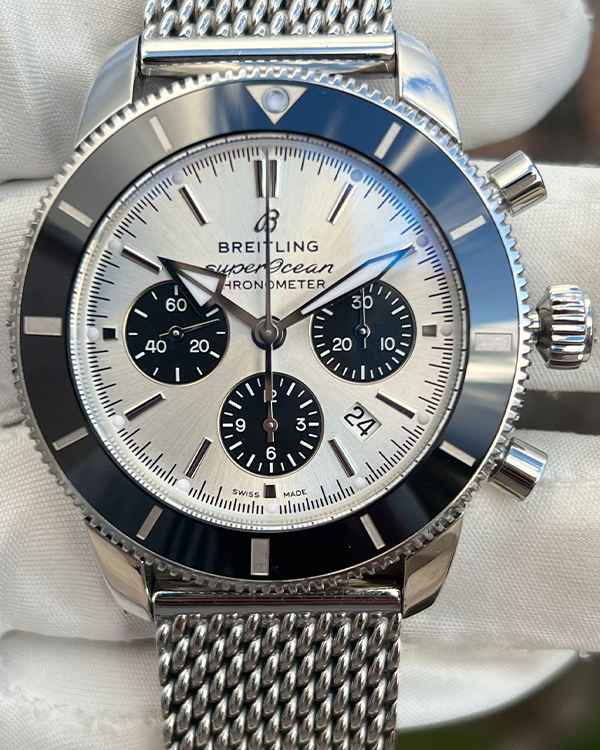 Breitling Superocean Heritage II Chronograph 44MM Silver Dial Steel Bracelet (AB0162)