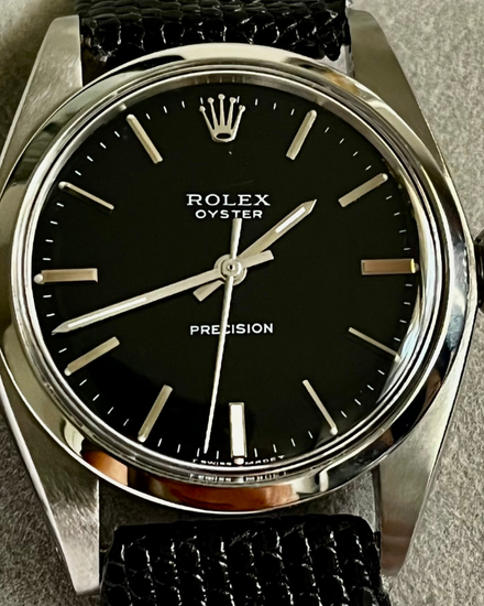 Rolex Precision Rare Vintage Steel Black Dial (6426) – Grailzee