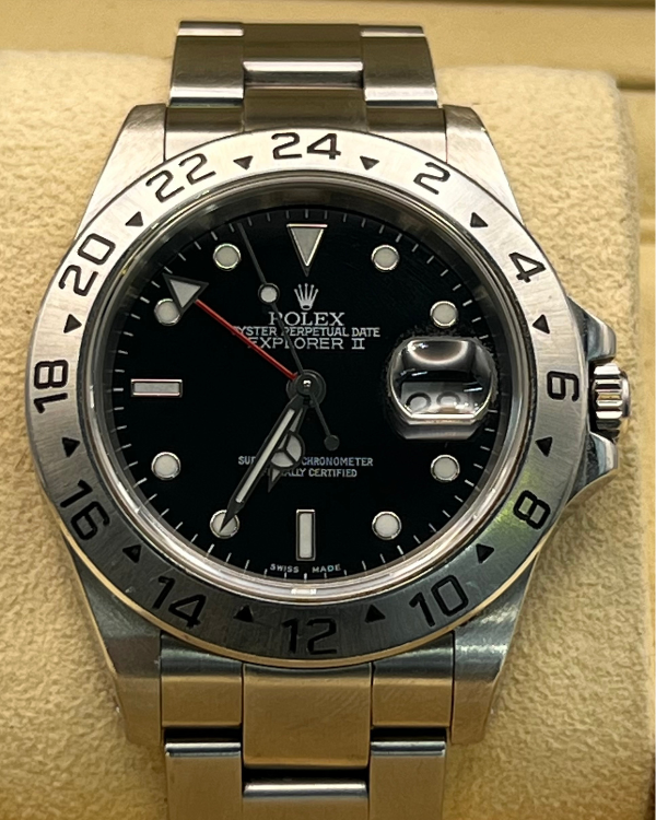 Rolex Explorer II 40MM Steel Black Dial (16570)