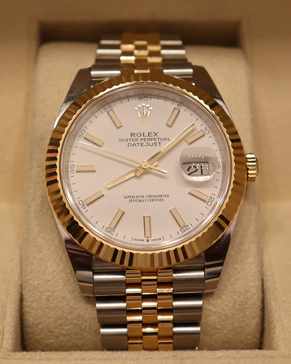 2021 Rolex Datejust 41 Two - Tone Gold White Dial (126333)