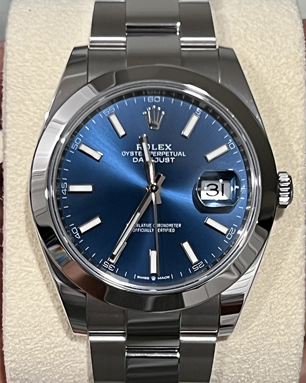 2023 Rolex Datejust 41 Oystersteel Blue Dial (126300)