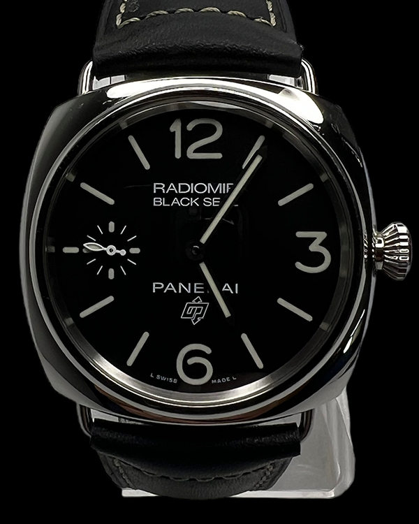 2023 Panerai Radiomir Black Seal Logo 45MM Black Dial Leather Strap (PAM00754)