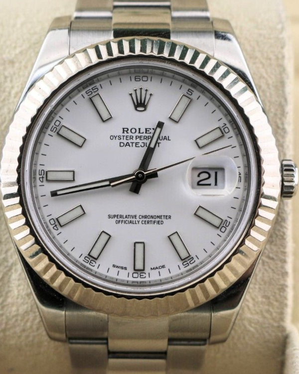 2014 Rolex Datejust II 41MM White Dial Oyster Bracelet (116334)