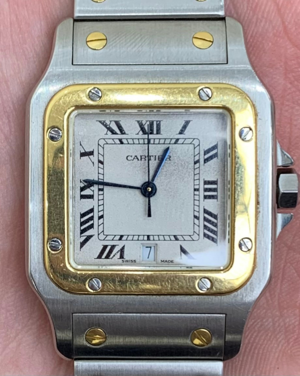 Cartier Santos Galbée Quartz 29MM Steel and Yellow Gold White Dial (187901)