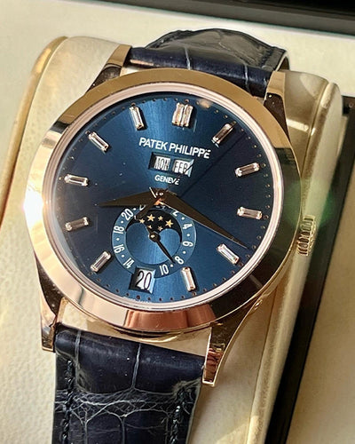 2022 Patek Philippe Annual Calendar Complications 38.5MM Blue Dial Leather Strap (5396R-015)