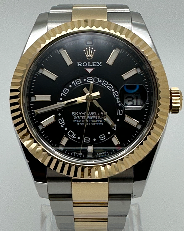 2020 Rolex Oyster Perpetual Sky-Dweller Two-Tone Oystersteel Black Dial (326933)