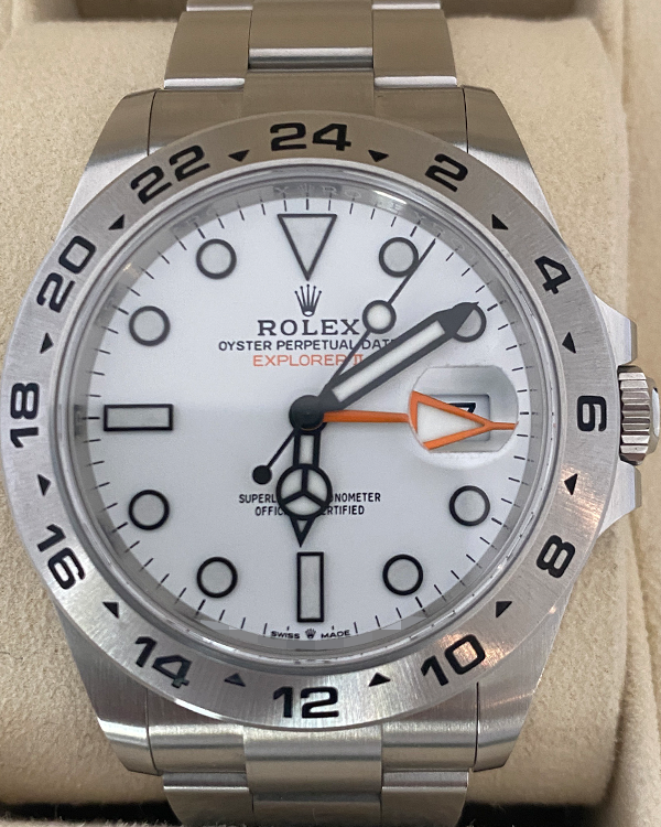 2022 Rolex Explorer II Oystersteel "Polar" White Dial (226570)