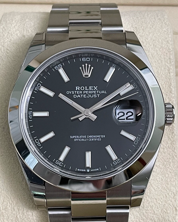 2022 Rolex Datejust 41MM Black Dial Oystersteel Bracelet (126300)