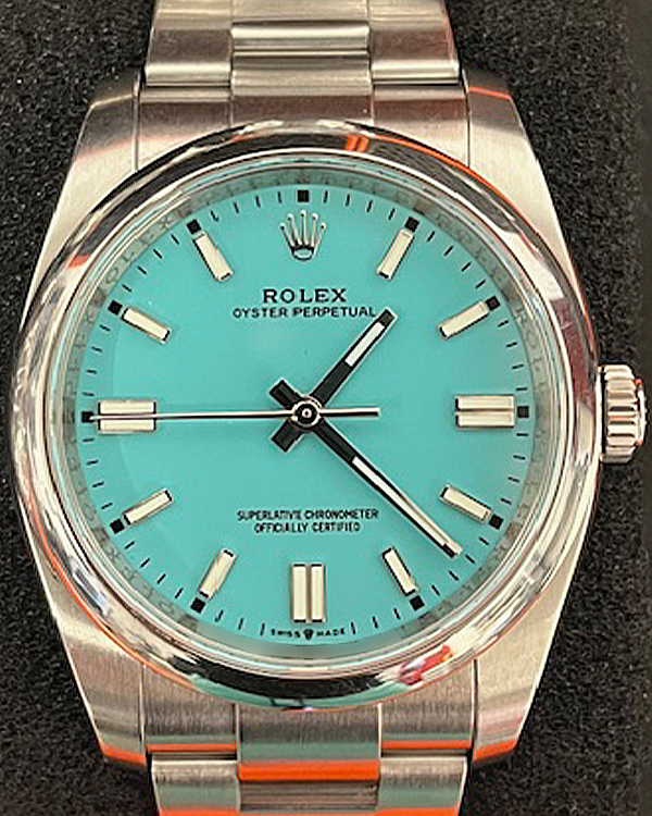 Rolex Oyster Perpetual 36MM Tiffany Blue Dial Steel Bracelet (116000)