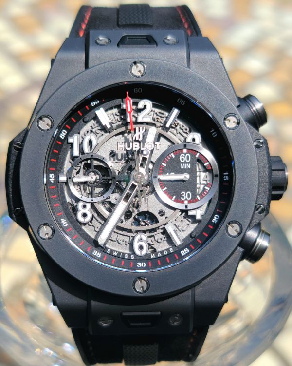 2017 Hublot Big Bang Unico 45mm Black Magic Skeleton Dial Black Ceramic (411.CI.1170.RX)