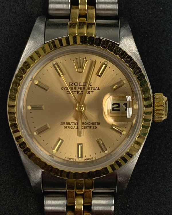 Rolex Lady-Datejust 26MM Champagne Dial Two-Tone Jubilee Bracelet (69173)