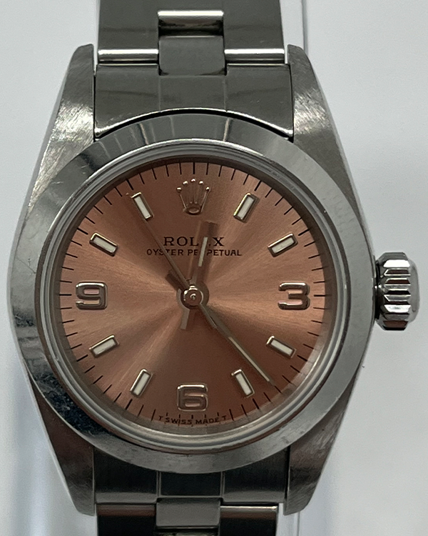 Rolex Oyster Perpetual 26MM Pink Dial Steel Bracelet (67180)