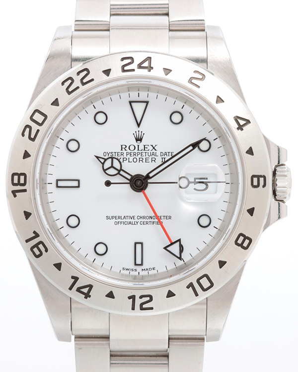 2003 Rolex Explorer II "Polar" 40MM White Dial Steel Bracelet (16570)