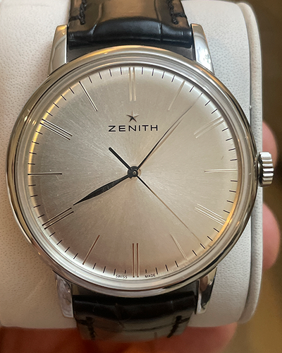 2022 Zenith Elite 6150 42MM Silver Dial Leather Strap (03.2270.6150)