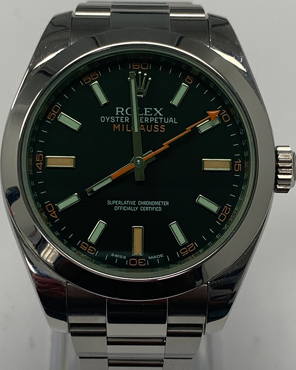 Rolex Milgauss 40MM Black Dial Steel Bracelet (116400)