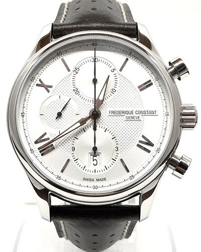 Frederique Constant Runabout Chronograph 42MM Silver Dial Leather Strap (FC-392MS5B6)