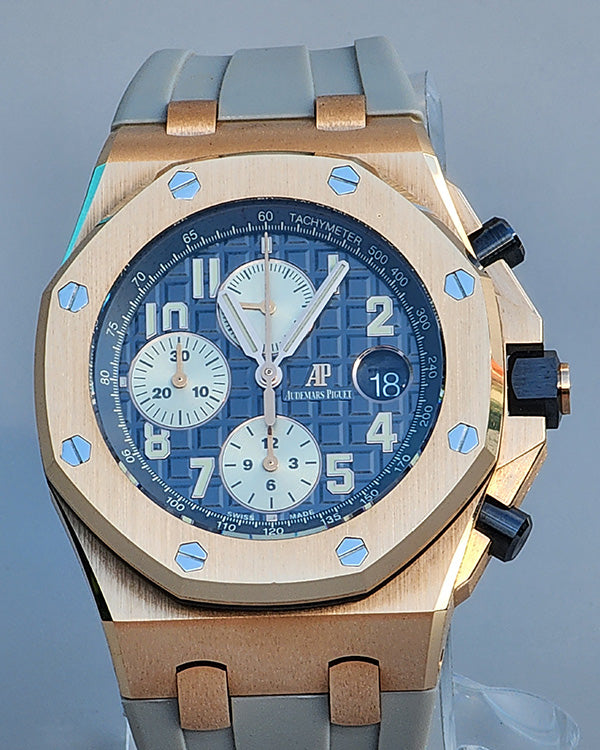 Audemars Piguet Royal Oak Offshore Selfwinding Chronograph in 18k Pink Gold with DISCONTINUED Ruthenium Dial (26470OR.OO.A125CR.01)