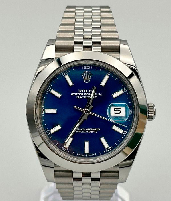 2022 Rolex Datejust 41 Blue Dial Jubilee Bracelet (126300)