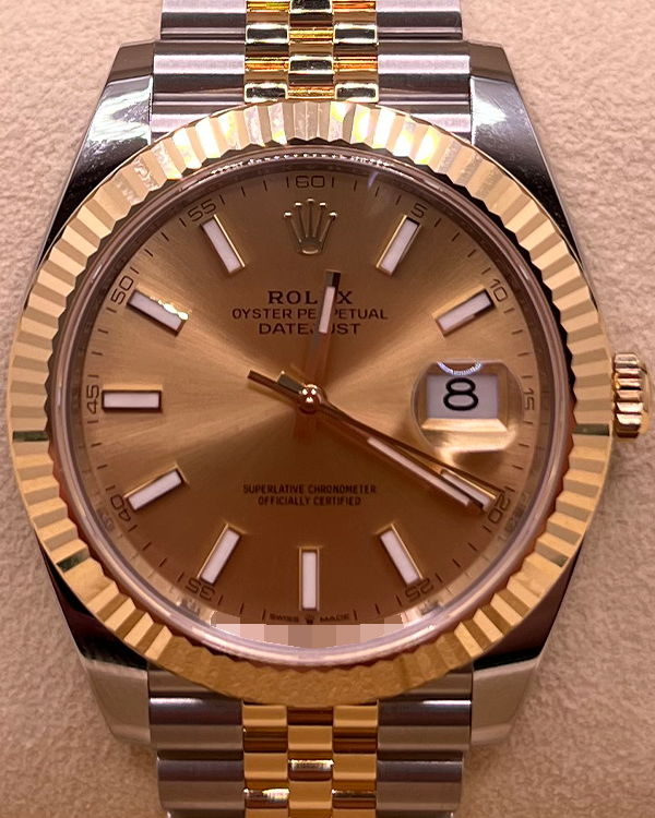 2024 Rolex Datejust 41MM Champagne Dial Two-Tone Jubilee Bracelet (126333)