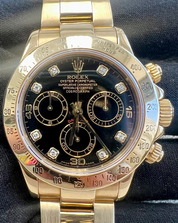 Rolex Cosmograph Daytona 40MM Black Dial Oyster Bracelet (116528)