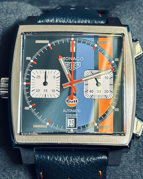 Tag Heuer Monaco Gulf 50th Anniversary Edition Steel Blue Dial (CAW211R.FC6401)