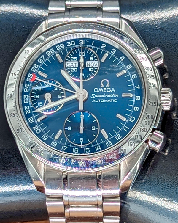 Omega Speedmaster Day Date 39MM Blue Dial Steel Bracelet (3523.80.00)