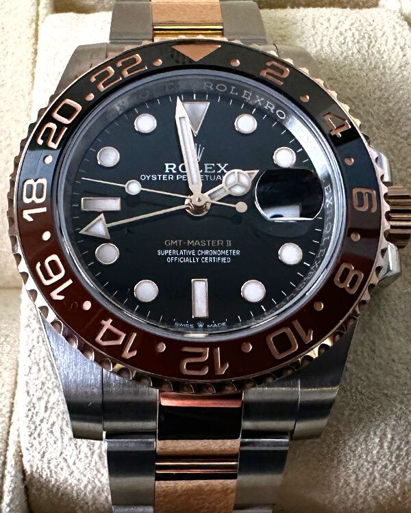 2022 Rolex GMT-Master II Root Beer Everose Gold/Oystersteel Black Dial (126711CHNR)