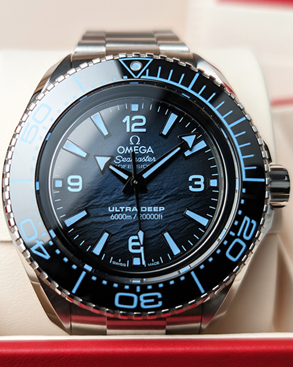 2023 Omega Seamaster Planet Ocean 45.5MM "Ultra Deep Summer Blue" Dial O-Megasteel Bracelet (215.30.46.21.03.002)