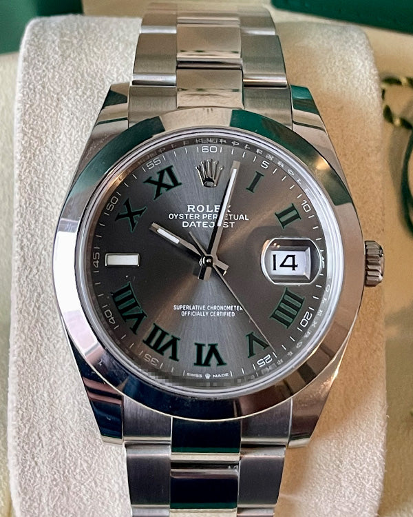 2022 Rolex Datejust 41 Wimbledon Grey Dial (126300)