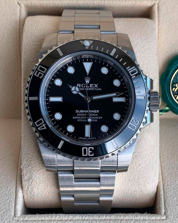 2019 Rolex Submariner No Date 40 Black Dial (114060)