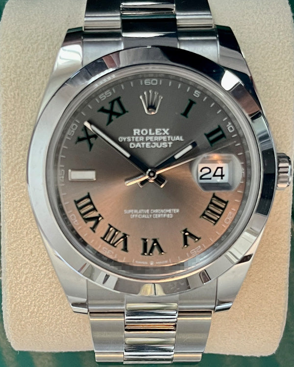 2022 Rolex Datejust 41 Wimbledon Oyster Bracelet (126300)