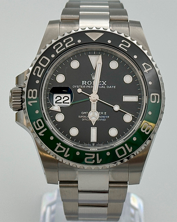 2022 Rolex GMT-Master II "Sprite" Oystersteel Black Dial (126720VTNR)