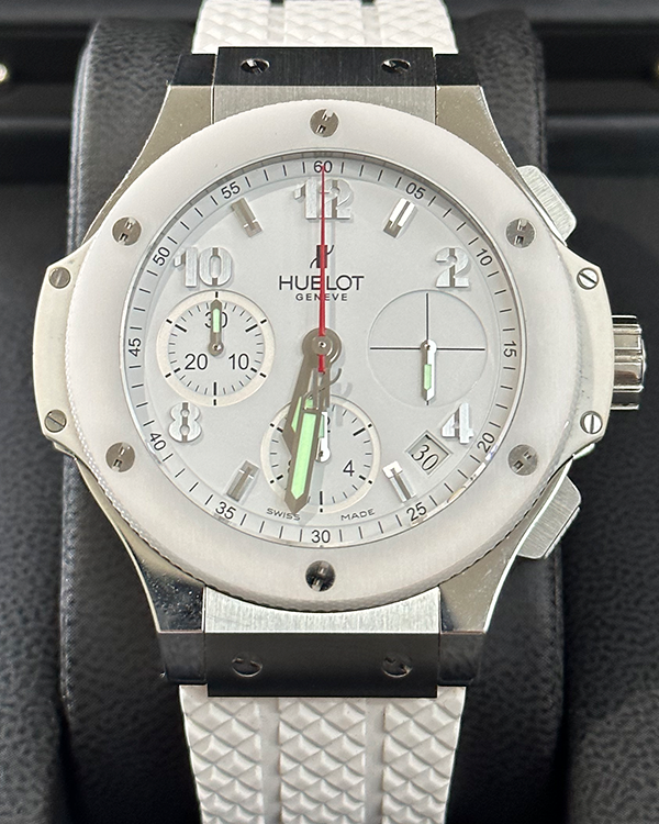 2014 Hublot Big Bang Chronograph Ceramic Bezel White Dial (341.CH.230.RW9)