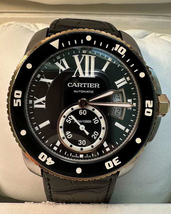 No Reserve - Cartier Calibre de Cartier Diver Two Tone Rose Gold (W7100055)