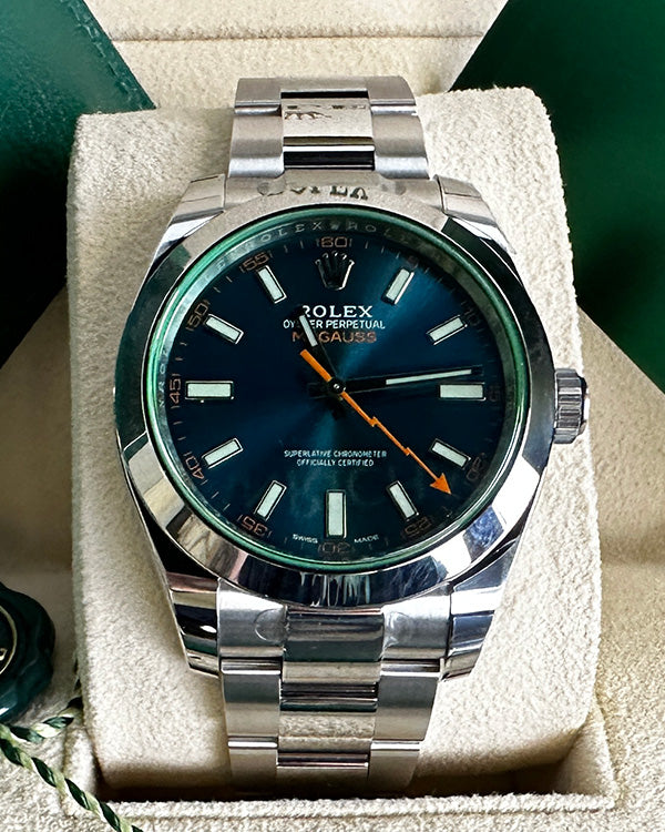 No Reserve - Rolex Milgauss Blue Dial (116400GV)