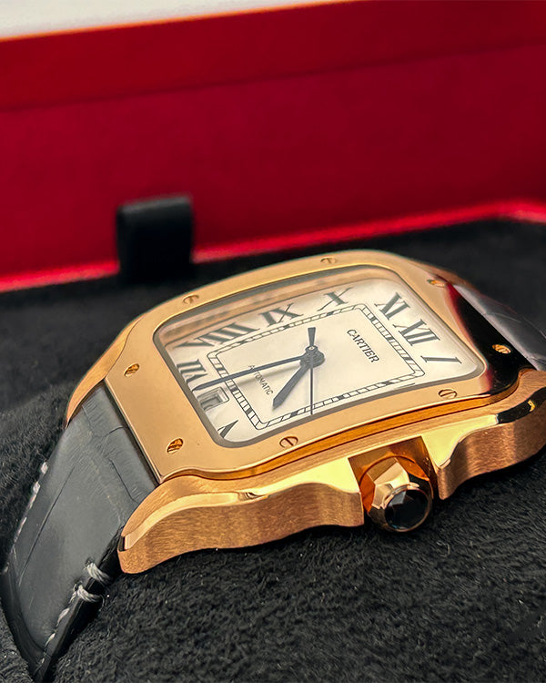 2023 Cartier Santos De Cartier Large 18k Rose Gold WGSA0019 Grailzee