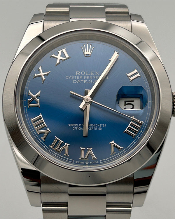 2023 Rolex Datejust 41 Blue Roman Oyster (126300)