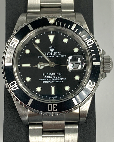 1999 (A Serial) Rolex Submariner Date 40MM Black Dial Steel Bracelet (16610)