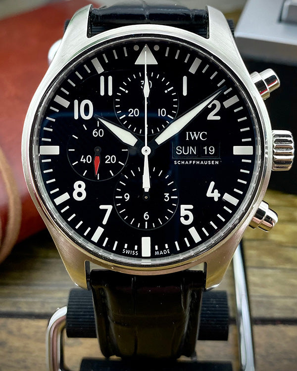 IWC Pilots Watch Chronograph Black Dial (IW377709)